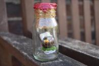 miniature and message in a bottle