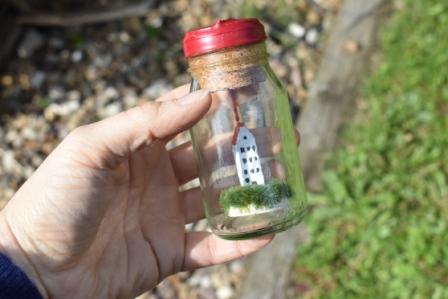 miniature and message in a bottle